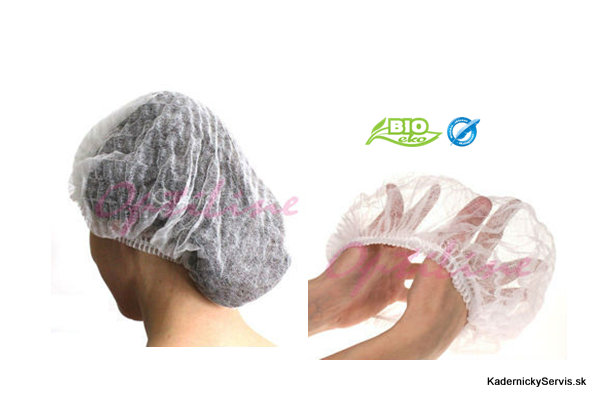 Čepice jednorázové, kosmetické z vlákniny  K/018/100F
