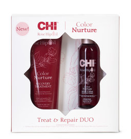 ​CHI Rose Hip oil Repare Treat DUO - maska na farbené vlasy, 237 ml + neoplachujúce tonikum, 118 ml