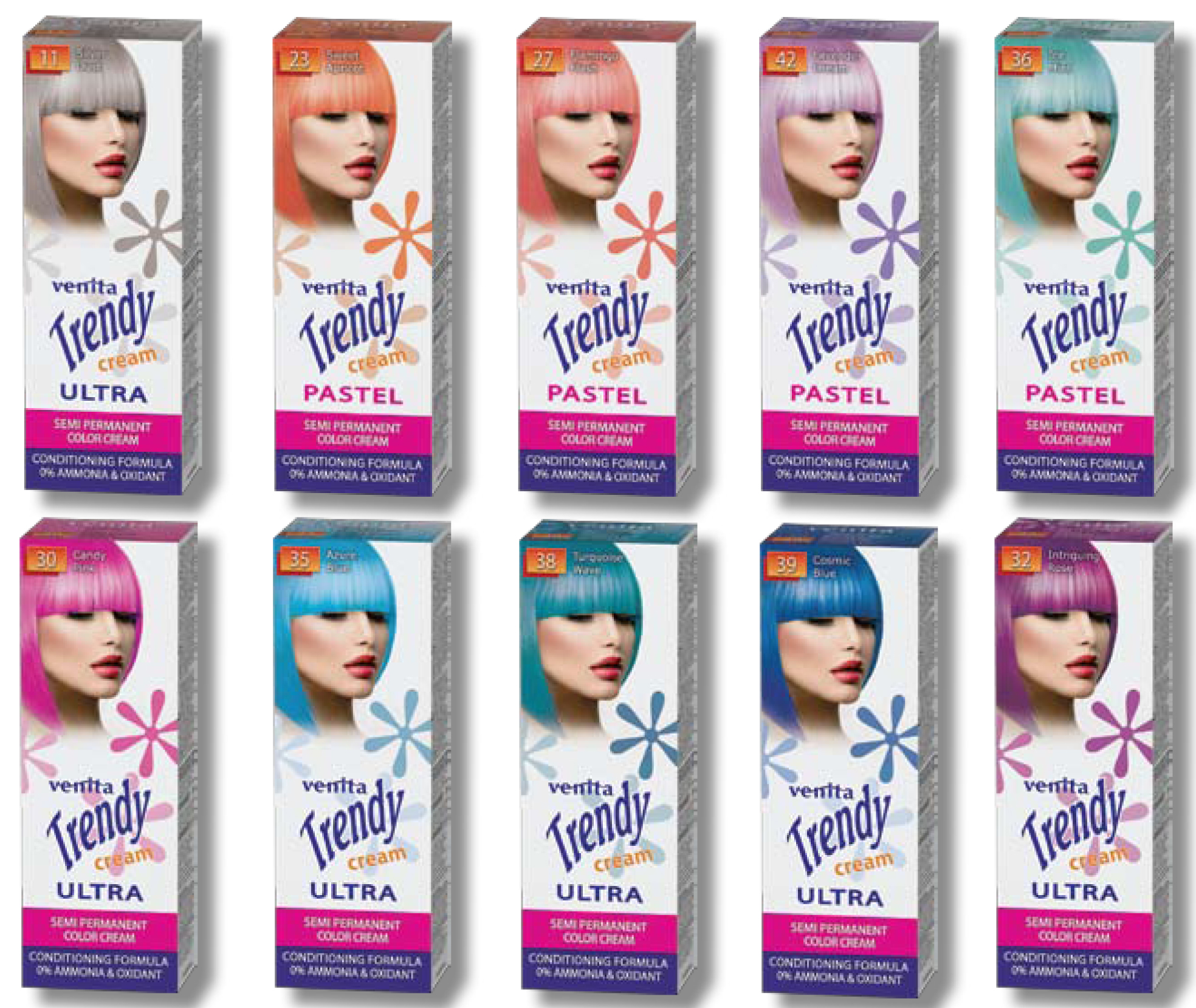 ​Venita Trendy Cream - semi - permanentní krémové tonery, 75 ml