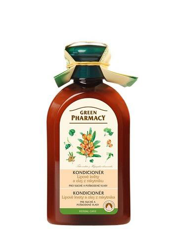 Green Pharmacy Lipové kvety a olej z Rakytníka - kondicionér pre suché a poškodené vlasy, 300 ml