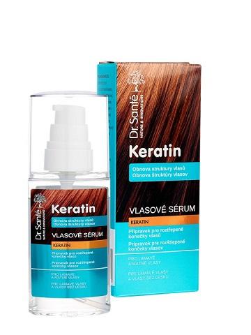 Dr. Santé Keratin Moisturizing and hair recovery - sérum pre vlasy lámavé a bez lesku, 50 ml