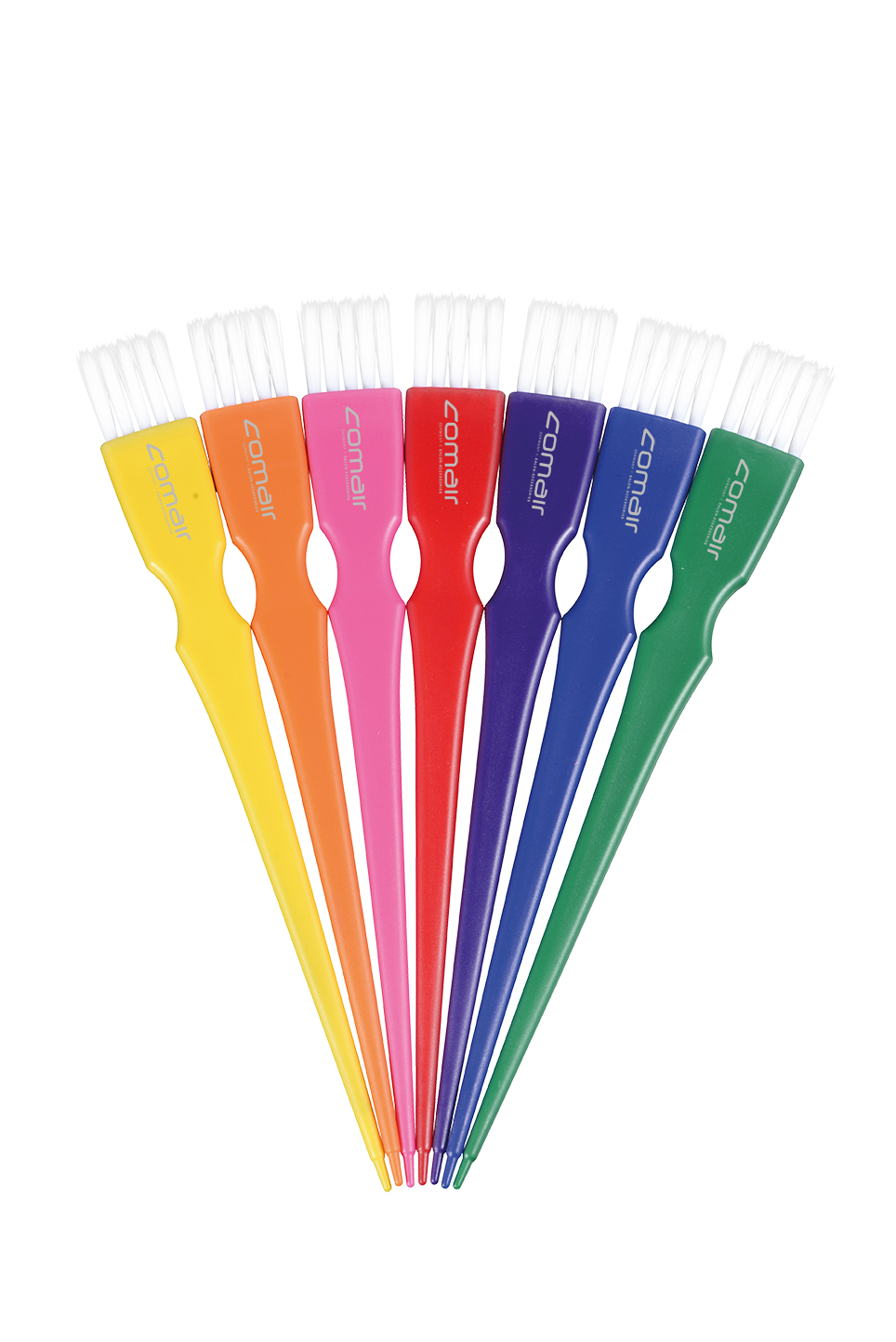 Comair Tinting brushes Rainbow narrow 7001275 - sada úzkých štětců na barvení, 7 ks