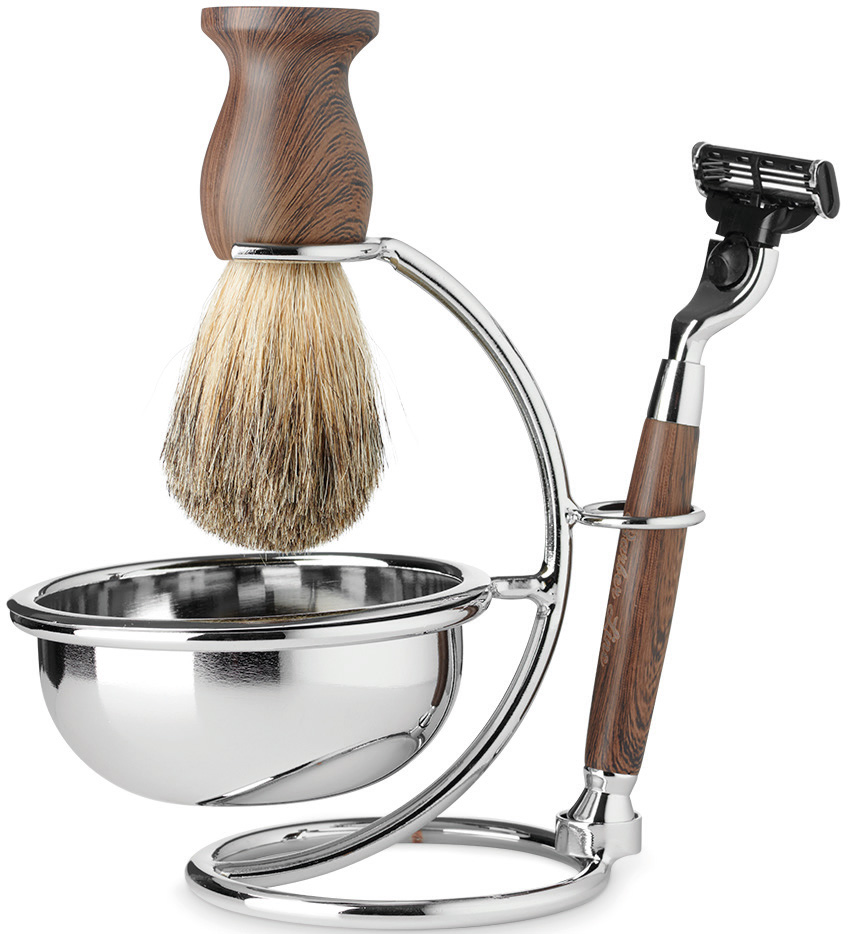 Barber Line Shaving Kit 06177 - sada na holenie - stojan, miska na holenie, štetka na holenie, strojček na holenie