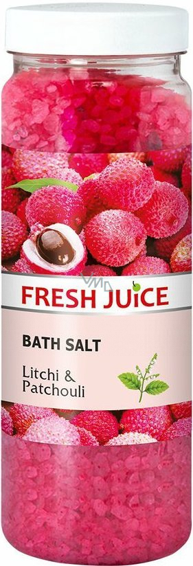 Fresh Juice Bath Salt Litchi&Patchouli - soľ do kúpela s vôňou Litchi a Patchouli, 700 g
