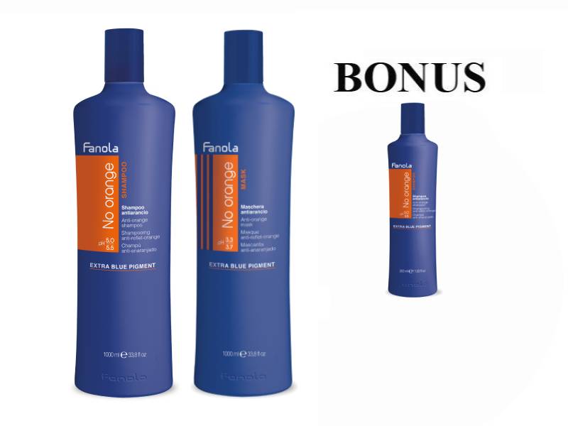 AKCIA: Fanola No Orange Shampoo and Mask -  šampón a maska, 1000 ml + No Orange šampón, 350 ml