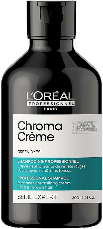 L'Oréal Professionel Chroma Créme Green Dyes - šampon na neutralizaci červených odlesků, 300 ml