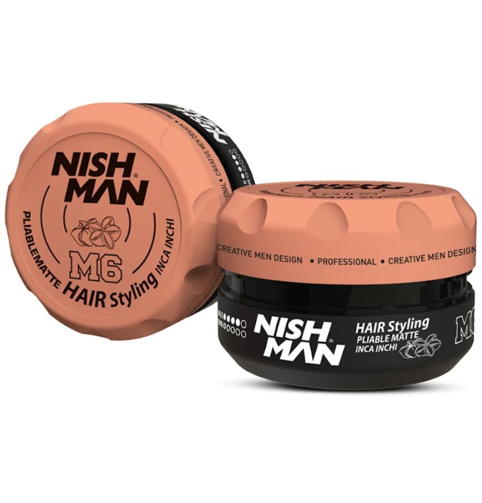 Nishman M6 Pliable Matte Inca Inchi Wax - matný vosk na vlasy s extraktom inca inchi, 100 ml