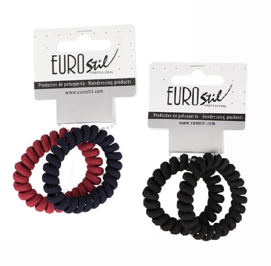 Eurostil 2 Twisted Elastic Rubber Band - gumička do vlasov, 2ks