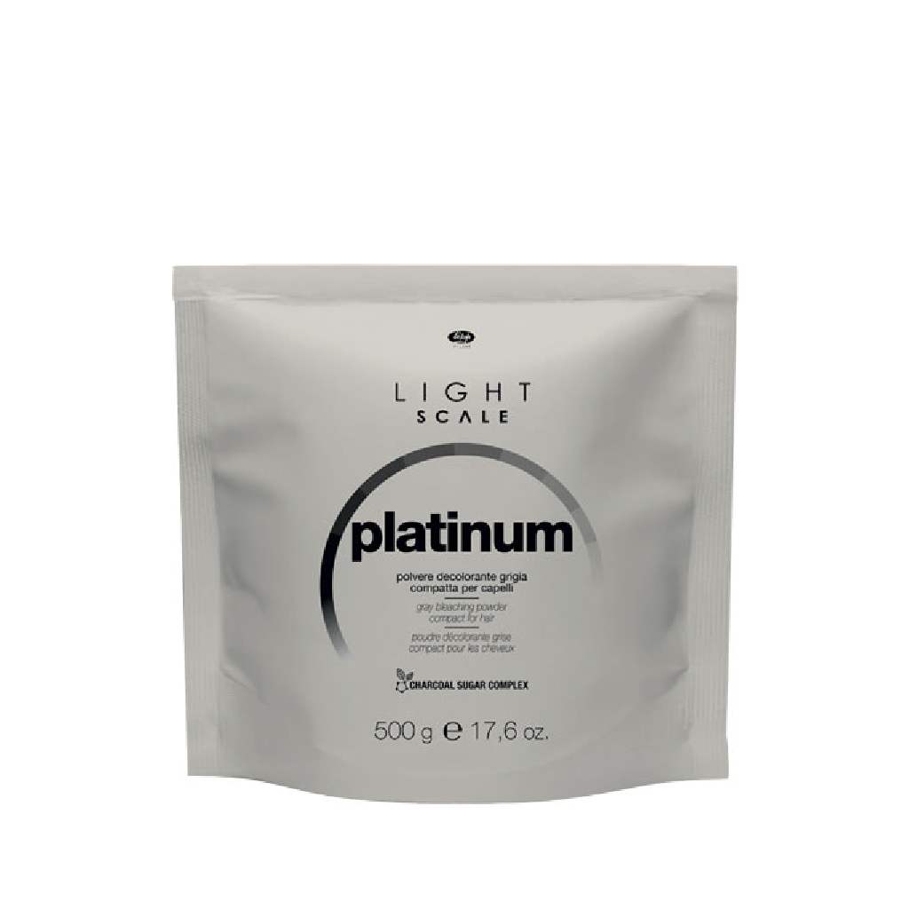 Lisap Light Scale Platinum Gray Bleaching Powder - šedý melírovací prášek - zesvětlení o 9 tónů, 500 g