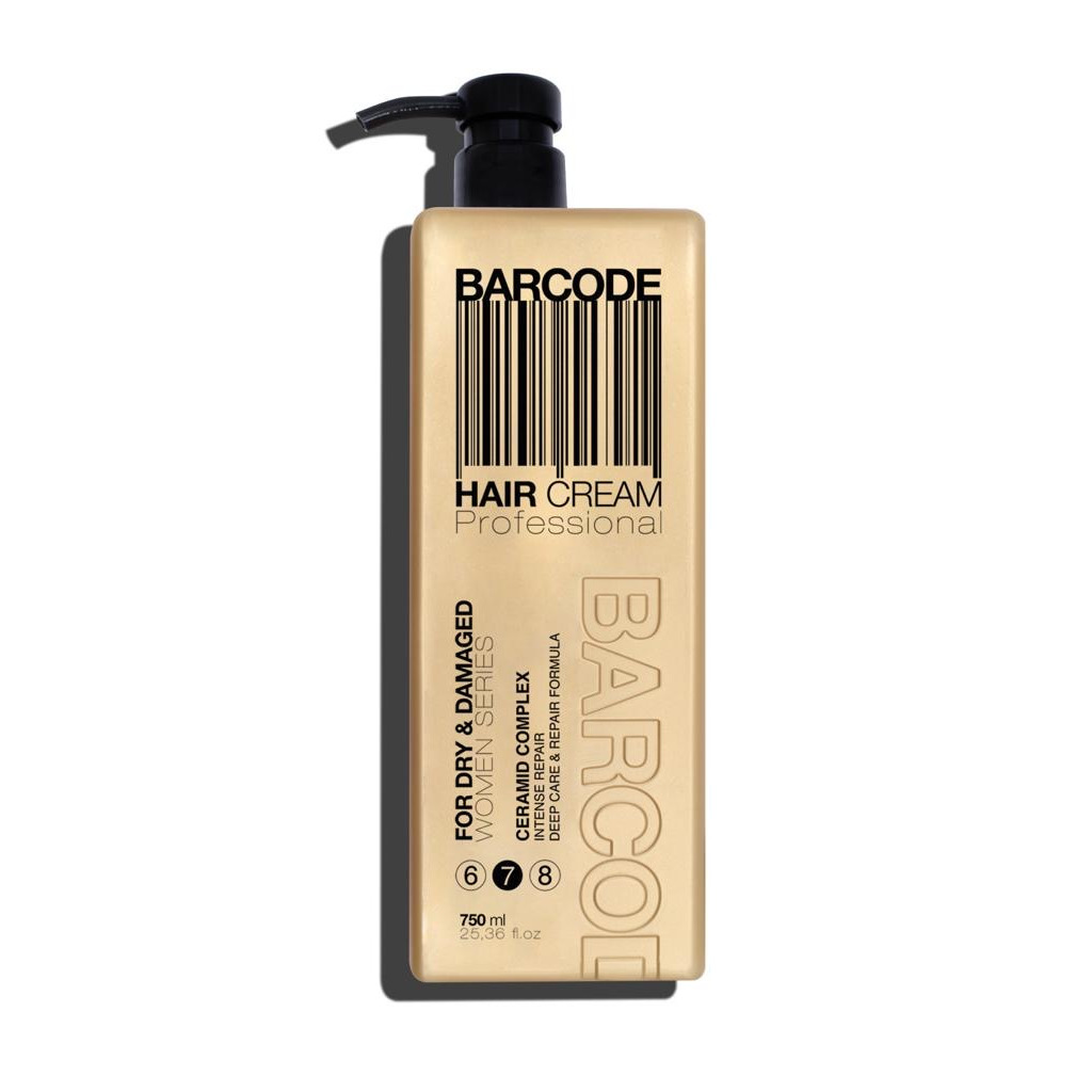 Barcode Hair Cream Dry & Damaged (7) - kondicionér pro suché a poškozené vlasy, 750 ml