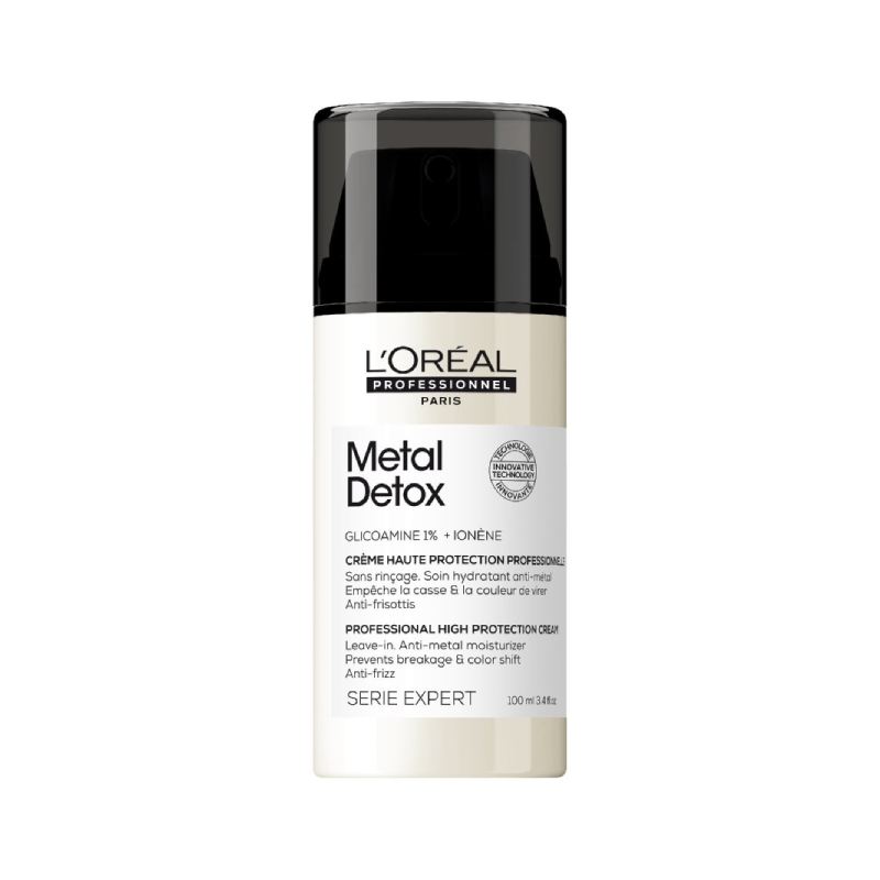 L'Oréal Detox Leave In Anti Metal Moisturizer - ochranný krém na vlasy, 100 ml