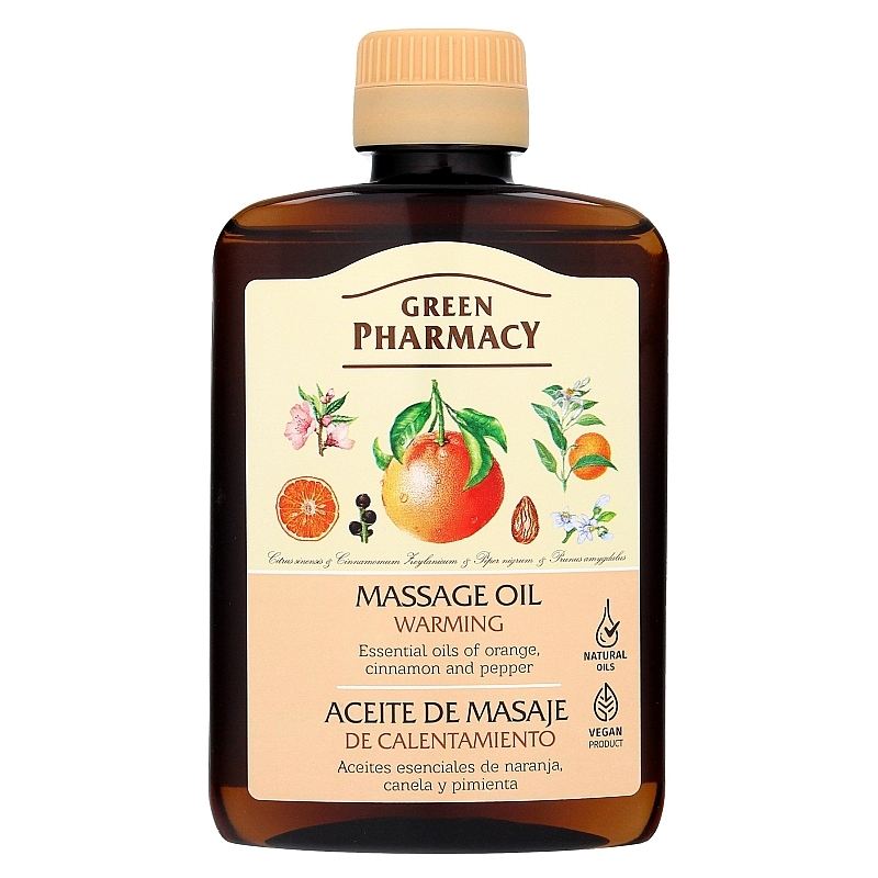 Green Pharmacy Massage Oil Warming - hrejivý masážny olej, 200 ml