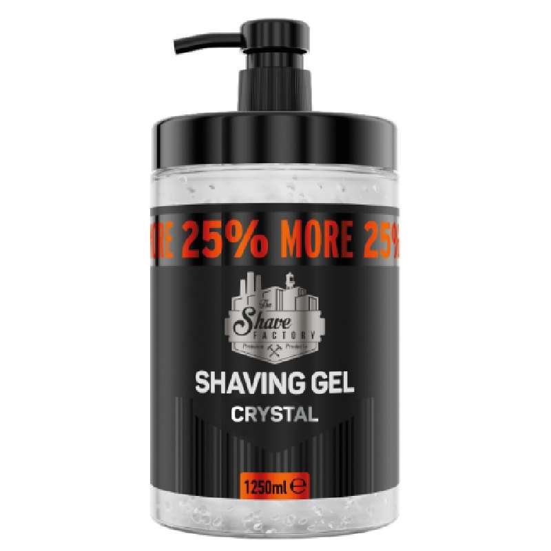 The Shave Factory Shaving Gel CRYSTAL - gél na holenie, 1250 ml